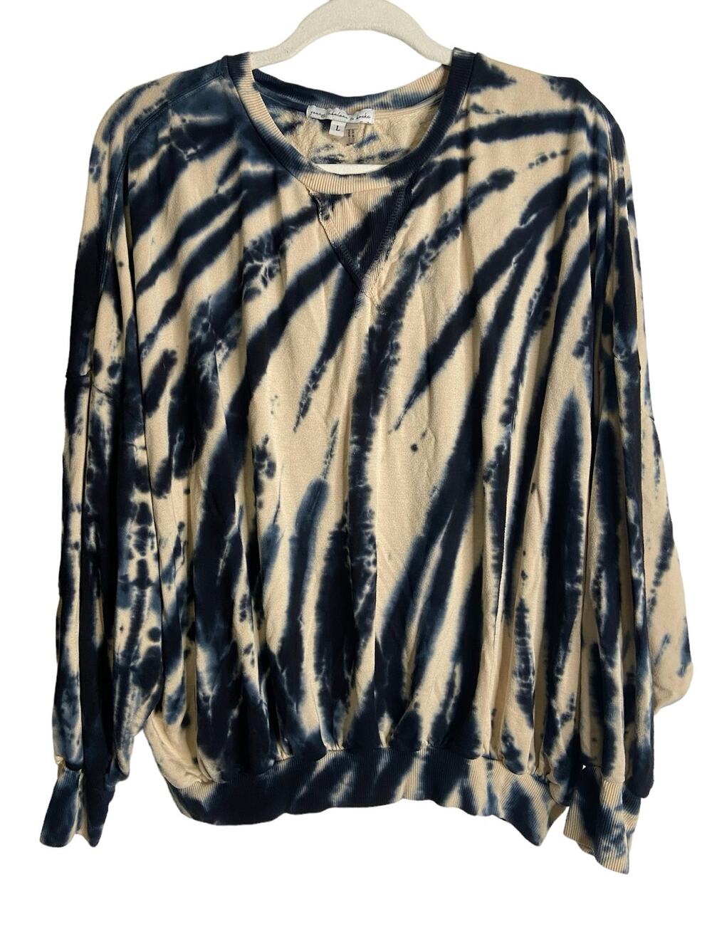 Young Fabulous & Broke Juliette Tie Dye Crew Neck Sweatshirt Pullover Cozy Y2k L
